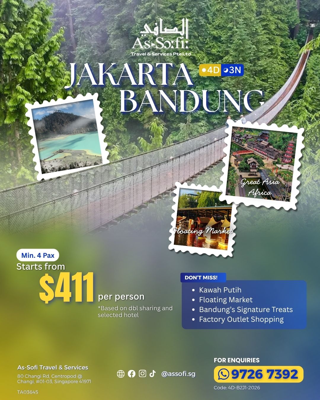 4D3N Jakarta Bandung Tour